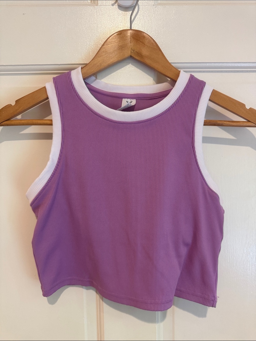 Girls purple active crop top size 14